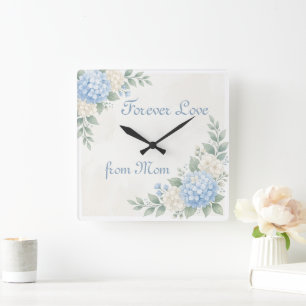 Floral Wreath Personalized Clock