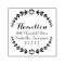 Floral Wreath Return Address Stamp