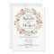 Floral Wreath Rustic Wedding Invitation