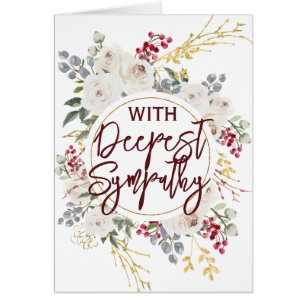 Floral Wreath Sympathy Cards