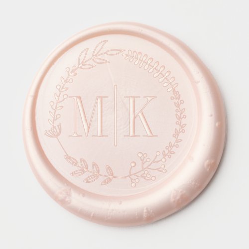 Floral Wreath Wax Seal Sticker