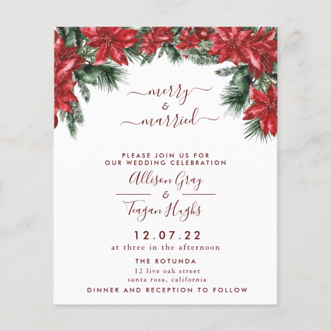 Floral Wreath Wedding Invitation  (Front)