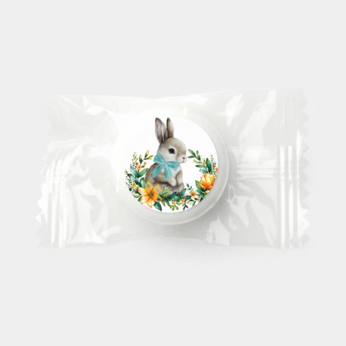 Floral Wreath with Easter Bunny Life Saver Mints