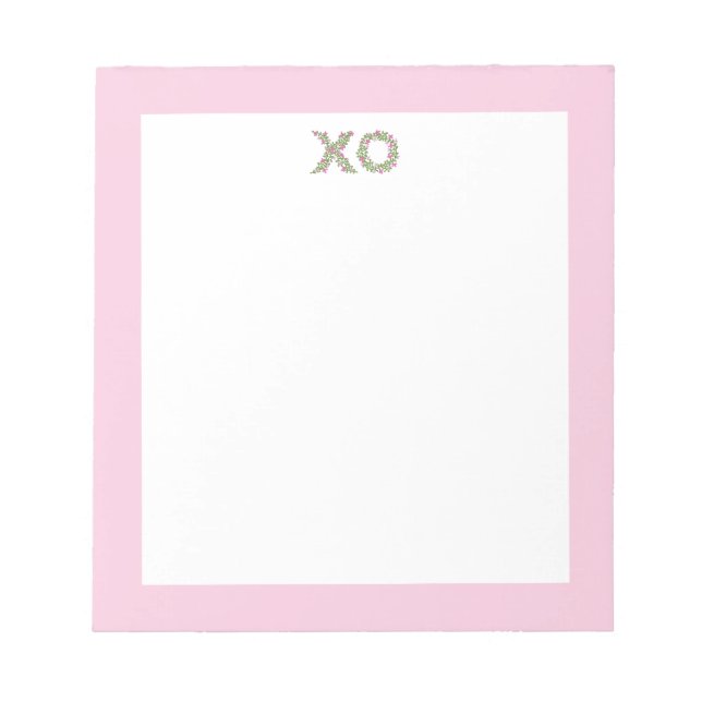 Floral XO Notepad (Front)