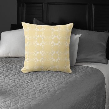 Floral Yellow And White Spring Colors Sided Pillow by machomedesigns at Zazzle