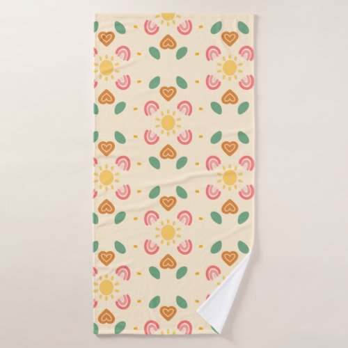 Floral Yellow Bath Towel