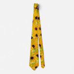 Floral Yellow Black Eyed Susan Flowers Tie at Zazzle