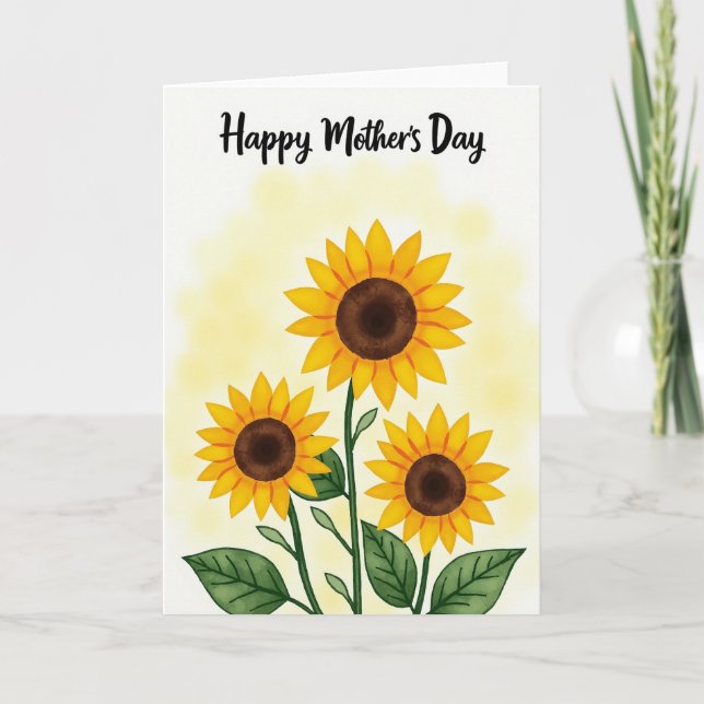 Floral Yellow Bloom Card (Front)