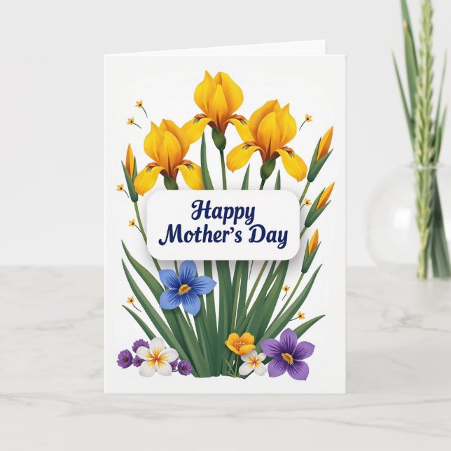 Floral Yellow Blossoms Card (Front)