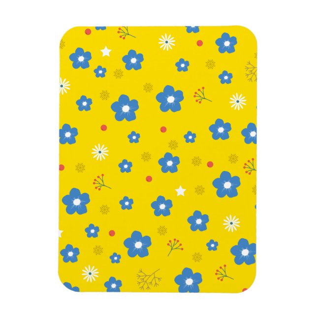 Floral Yellow Flexible Photo Magnet (Vertical)
