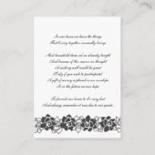 floral "yellow gray" wishing well cards (Back)