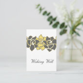 floral "yellow gray" wishing well cards (Standing Front)