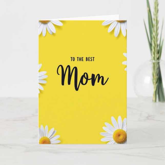 Floral Yellow Mom Card (Front)