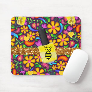 Floral Yellow Nail Polish Mouse Pad! Mouse Pad