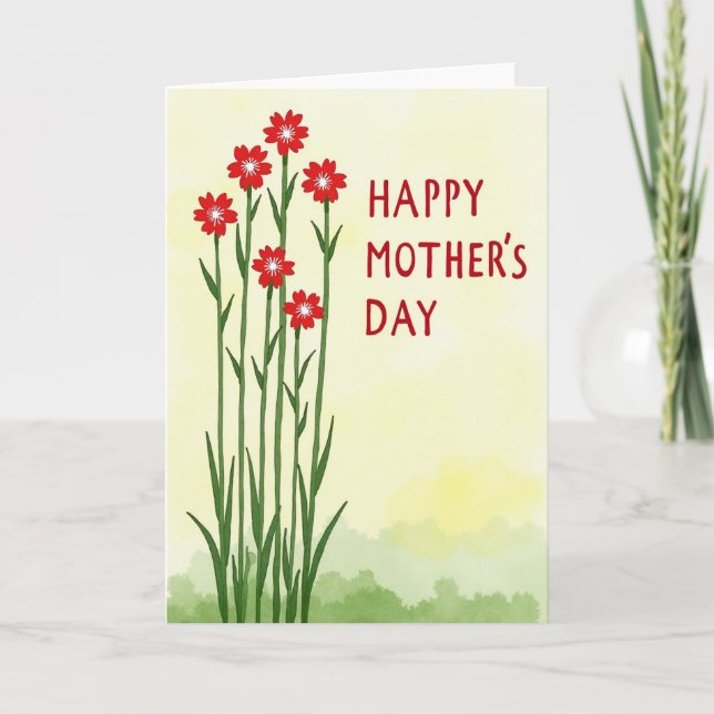 Floral Yellow Pattern Card (Front)