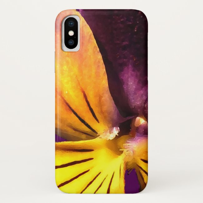 Floral Yellow Purple Flowers iPhone X Case