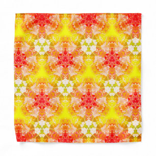 Floral Yellow Red Bandana
