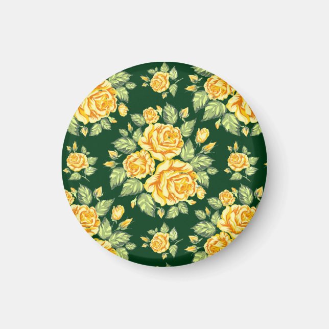Floral Yellow Roses Pattern-56556 Magnet (Front)