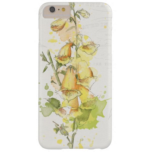 Floral Yellow Splash Barely There iPhone 6 Plus Case