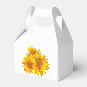 Floral Yellow Sunflower Wedding / Party Favor Boxes