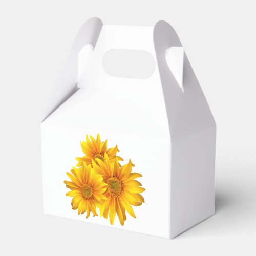 Floral Yellow Sunflower Wedding  Party Favor Favor Boxes