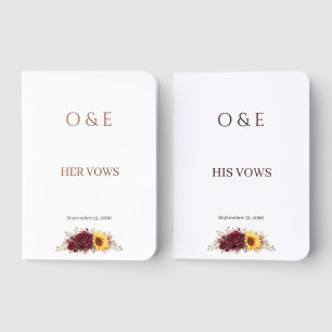 Floral Yellow Vine Simple Foil Pocket Notebook Set