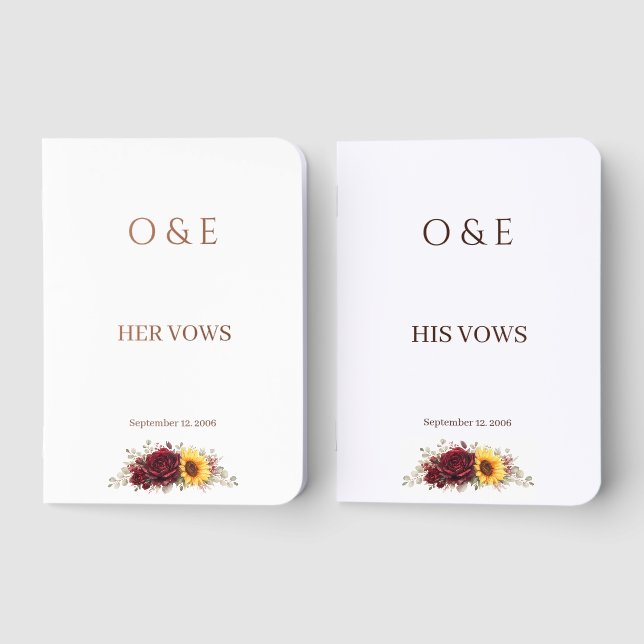 Floral Yellow Vine Simple Foil Pocket Notebook Set (Front)