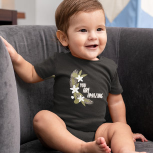 Floral You are Amazing Baby Bodysuit