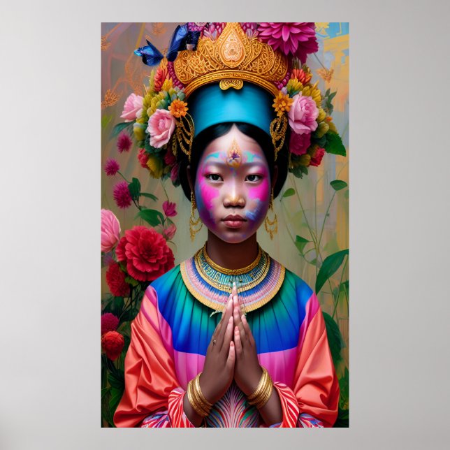 Floral young princess  poster (Front)