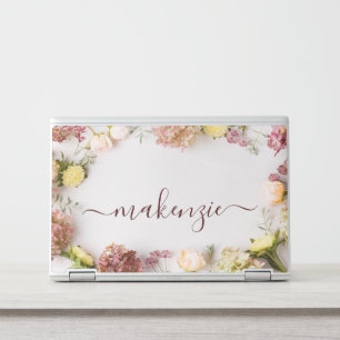 Floral Your Name HP Laptop Skin