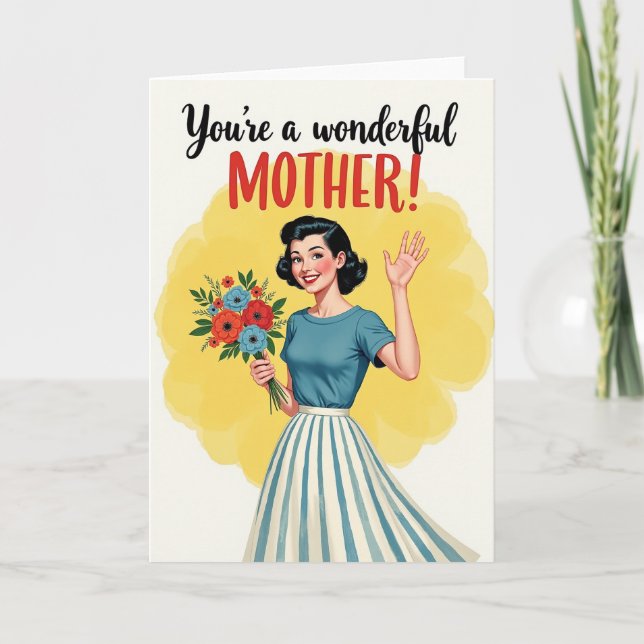 Floral Youre A Great Mom Card (Front)