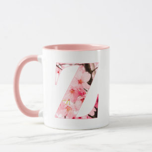 Floral Z Initial Mug Personalized Name & Traits