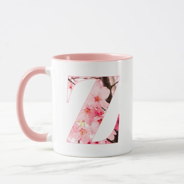 Floral Z Initial Mug | Personalized Name & Traits (Left)