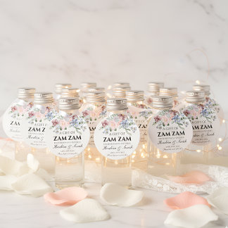 Floral zamzam water nikah muslim wedding favor favor tags