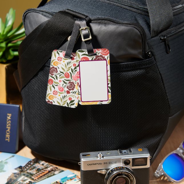 Floral - Zoe Luggage Tag (Front & Back)