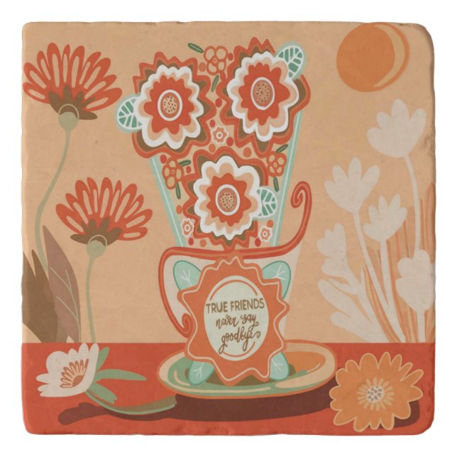 FloralDesign In Unique Style Trivet (Front)