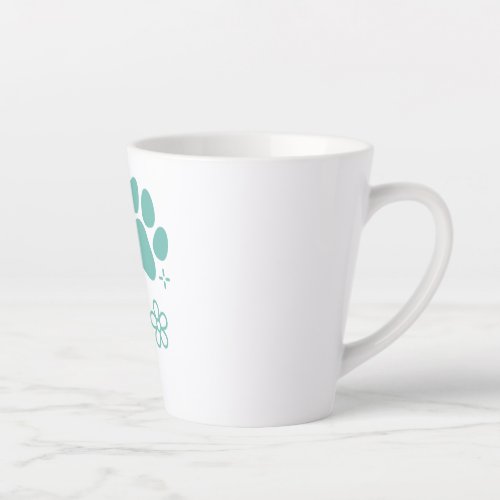Floralpaw print latte mug