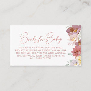 Florals Baby Bloom Baby Shower Books for Baby Enclosure Card