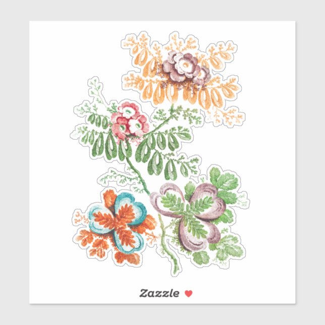 Florals Craft and Decoupage  Sticker (Sheet)