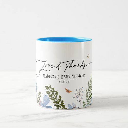 Florals Customisable Baby Shower Party Favor Mug