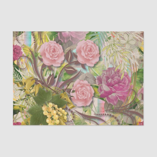 Florals Decoupage Tissue Paper (Front)