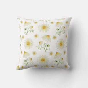 Florals Farmhouse Decor Daisy Throw Pillow