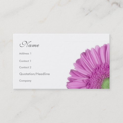 Florals - Gerbera Daisy Business Card Templates