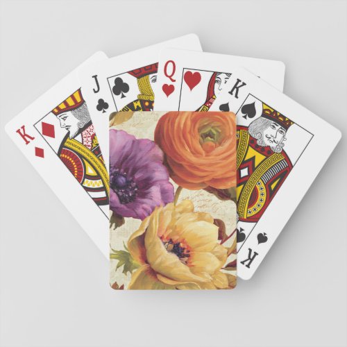 Florals in Full Bloom Poker Cards