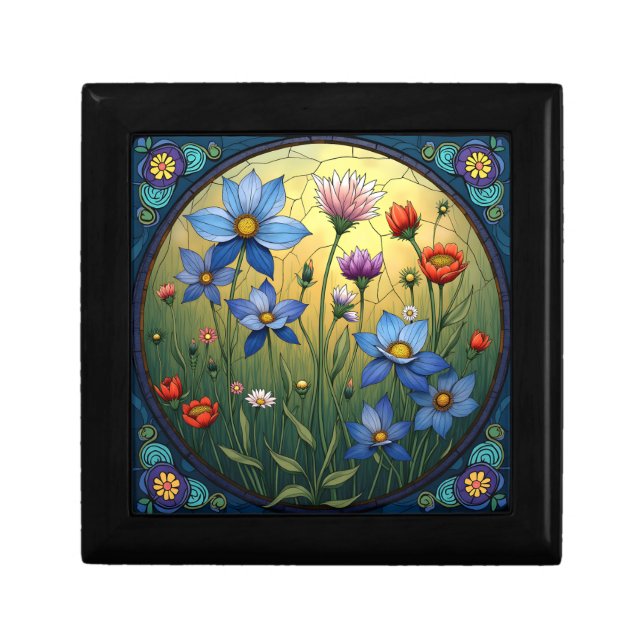 Florals in Stained Glass Gift Box (Front)