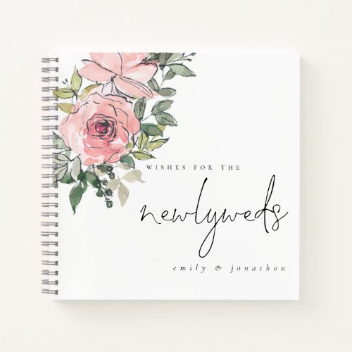 Florals Wishes for Newlyweds Guest Book
