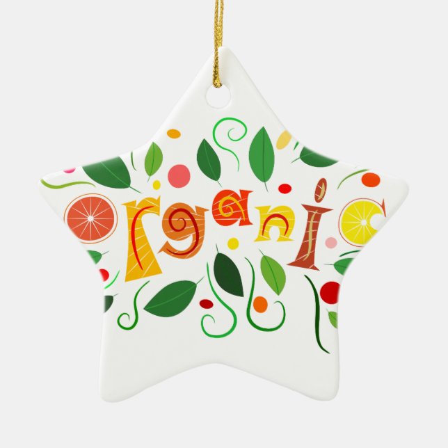 Floramentina - organic art ceramic ornament (Front)