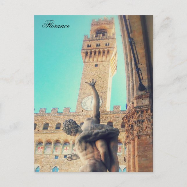 Florance-Piazza della Signoria Postcard (Front)