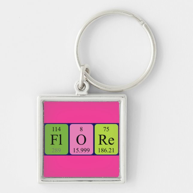 Flore periodic table name keyring (Front)