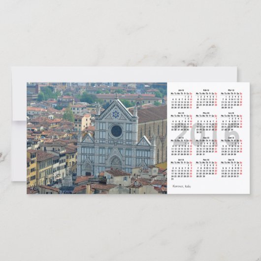 Florence  2016 Calendar Photo Card (Front)